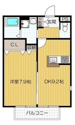 カーサ上島頭の物件間取画像